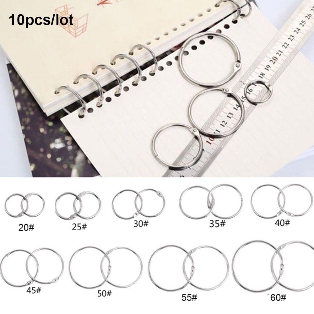 TUYỆT VỜI 10 Cái / lốc Bản Lề Nhẫn Sổ Tay Album Thủ Công Sổ Lưu Niệm Kẹp
