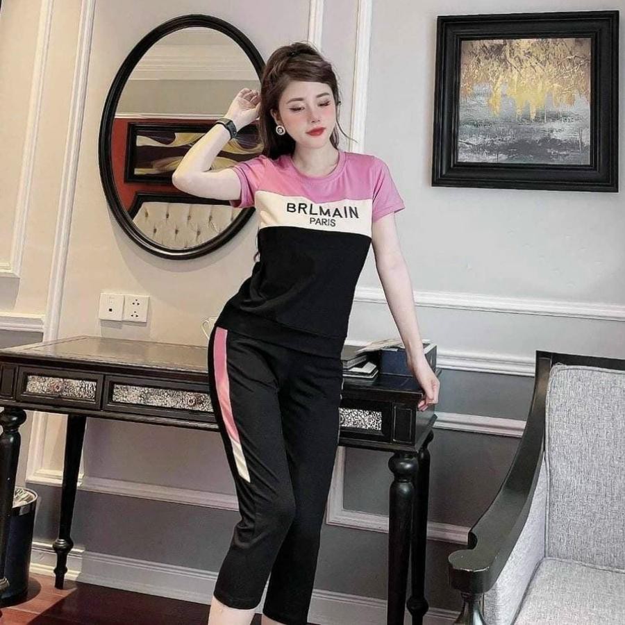 Đồ Bộ Nữ Quần Lửng Bigsize ESHOP Bộ Đồ Mặc Nhà Thun Cotton Co Giãn Mùa Hè Trung Niên Dễ Thương AD15