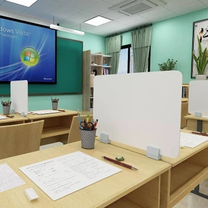 Bàn học sinh có màn hình chia vách ngăn dày, phụ kiện bàn làm việc văn phòng, dùng cho máy tính để bàn