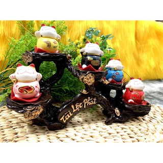 Tượng Mèo Sứ Thần Tài Maneki Neko và đế Tài Lộc Phát