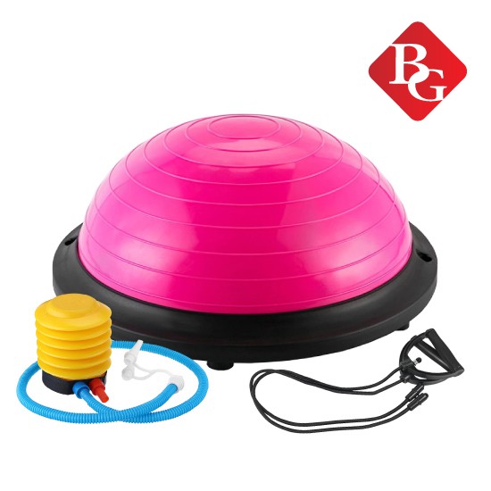 Ảnh {PINK 46x20} BG bóng YOGA bóng tập thể lực thăng bằng BALL BALANCE Bosu_ĐƯỜNG KÍNH :46CM. 1