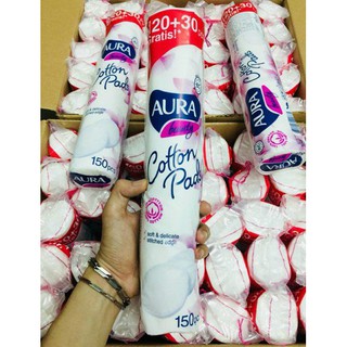 BÔNG TẨY TRANG AURA 120 MIẾNG CHỐNG THẤM TỐT
