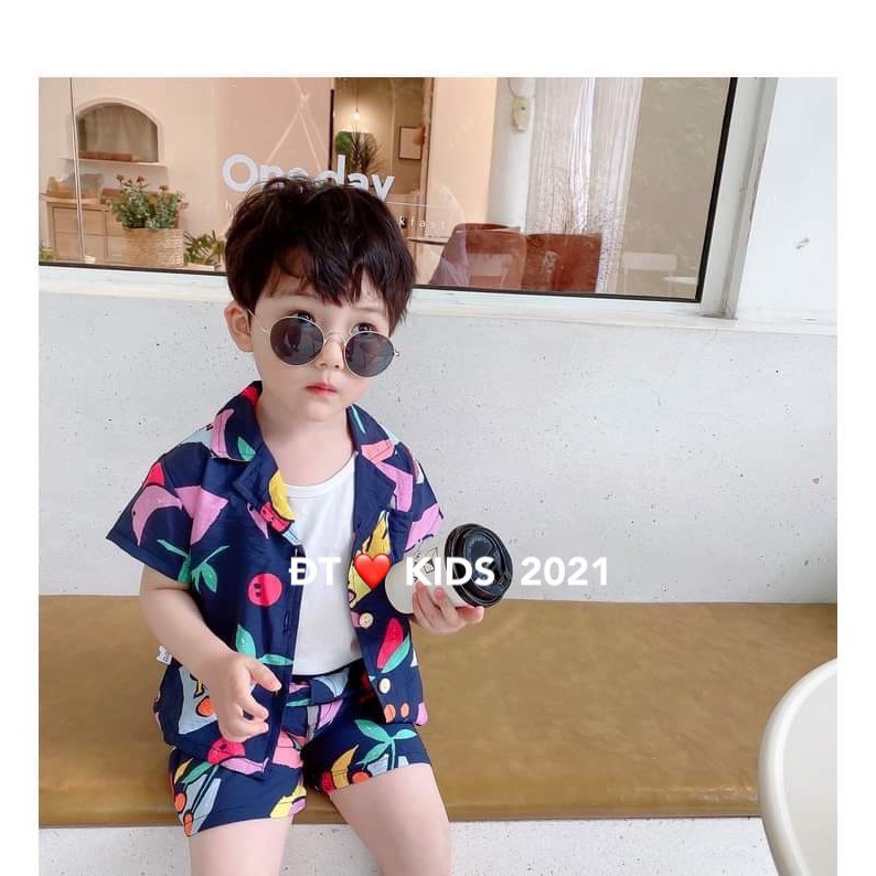BỘ HOA LÁ VẢI ĐŨI CỰC MÁT MÙA HÈ ĐI BIỂN CHO BÉ (8-22kg)