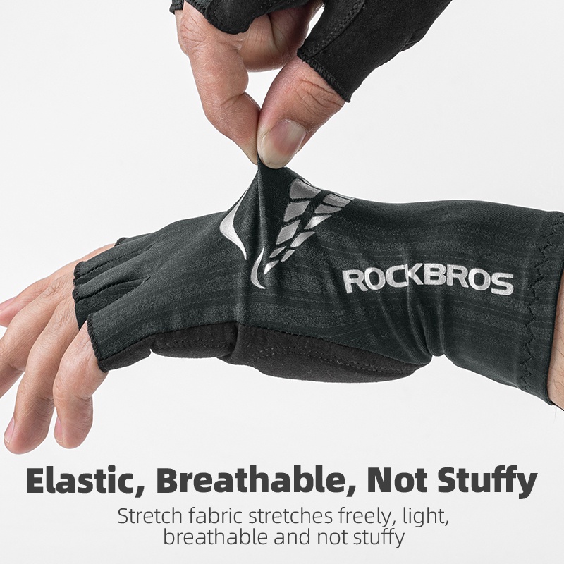 Găng tay xe đạp Rockbros thoáng khí, chống sốc, chống trượt cho MTB và xe đạp đường bộ