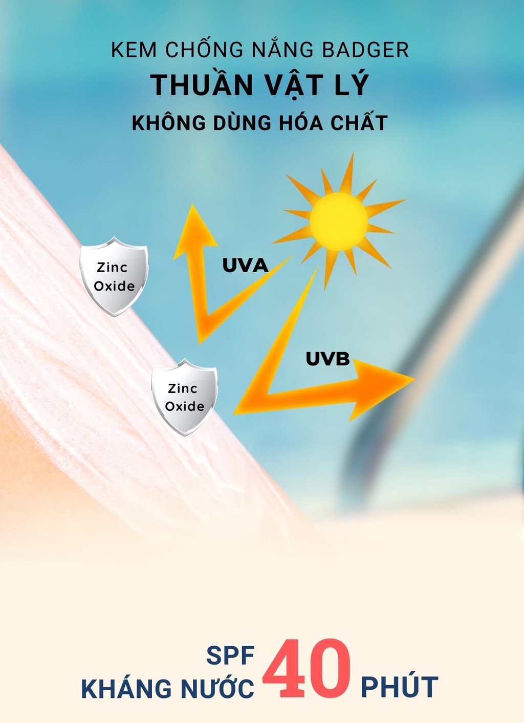 Mô tả Kem chống nắng vật lý cho em bé BADGER SPF 40 Baby sunscreen cho trẻ sơ sinh từ 6 tháng - 87mL - 4