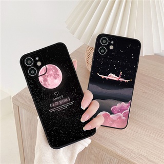 Ốp điện thoại nhựa cứng hình bầu trời lãng mạn cho iPhone 6 6s 7 8 X Plus 7Plus 11 12 13 Pro Promax XS XR XSMAX SE 2020