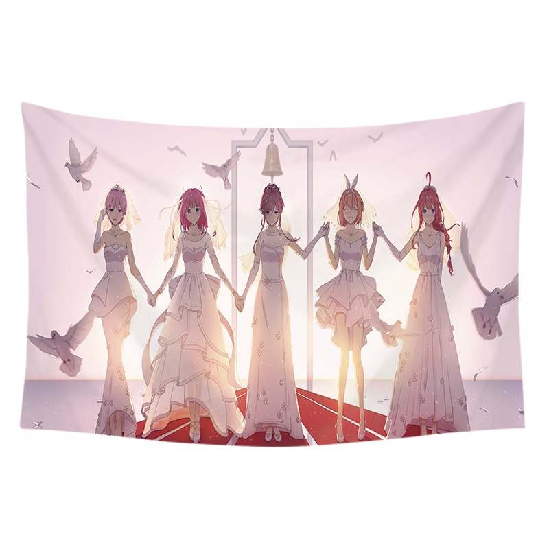 Thảm Treo Tường Trang Trí In Hình Nhân Vật Phim Hoạt Hình The Quintessential Quintuplets