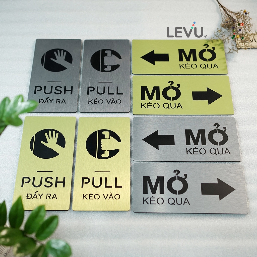 Bảng decor cửa pull push kéo vào đẩy ra bằng hợp kim nhôm aluminium