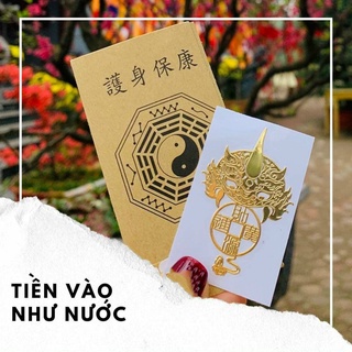 Sét 3 Linh Phù dán điện thoại 12 CON GIÁP - T.IỀN VÔ NHƯ NƯỚC - THẦN TÀI GIỮ CỦA ý nghĩa may mắn phong thủy