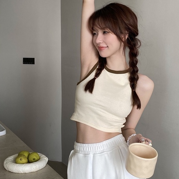[Có sẵn] Áo Ba Lỗ Croptop Phối Viền RANSHI Hot Trend Siêu Xinh Chất Mát Dễ Dàng Phối Đồ Quanh Năm - RA062