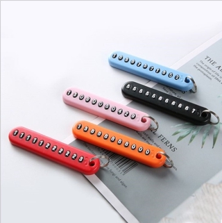 🌺xinyia🌺Móc Khóa kèm bảng Số Điện Thoại Chống thật lạc