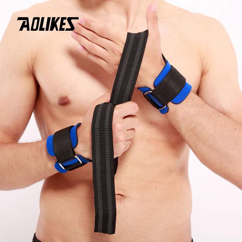 Dây kéo lưng kết hợp quấn cổ tay GYM Aolikes AL 7638 (1 cặp)
