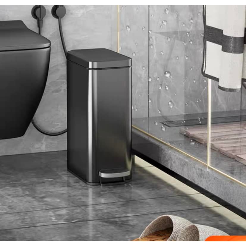Thùng rác inox 8 lít cao cấp, Thùng rác nhà vệ sinh Thùng rác chống ăn ...