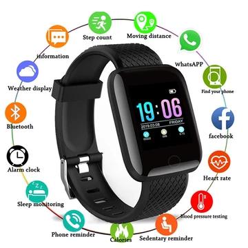 116plus Đồng Hồ Thông Minh Nam Nữ Trẻ Em Đo Nhịp Tim Huyết Áp 116Plus Đồng Hồ Thông Minh Thể Thao Chống Nước Đồng Hồ Thông Minh Đồng Hồ Thông Minh Cho Android IOS