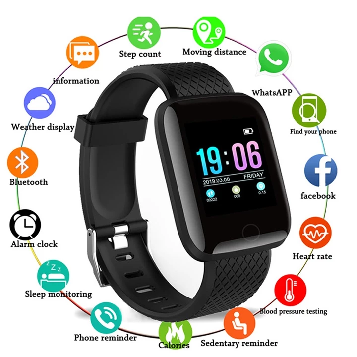 116plus Đồng Hồ Thông Minh Nam Nữ Trẻ Em Đo Nhịp Tim Huyết Áp 116Plus Đồng Hồ Thông Minh Thể Thao Chống Nước Đồng Hồ Thông Minh Đồng Hồ Thông Minh Cho