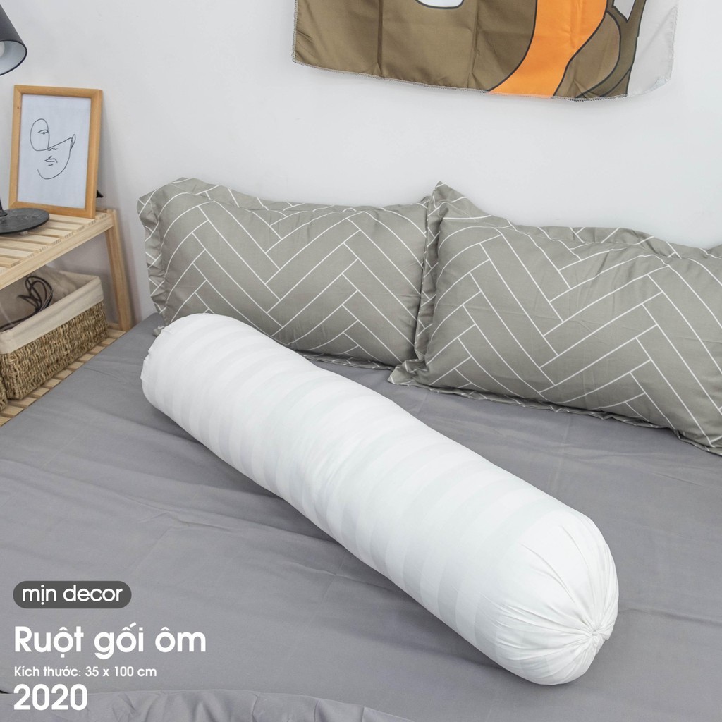 Ảnh Ruột Gối Ôm Cotton Mịn Decor, Ruột Ôm Bông Gòn Mềm Mại, Kích Thước 35x100cm 4