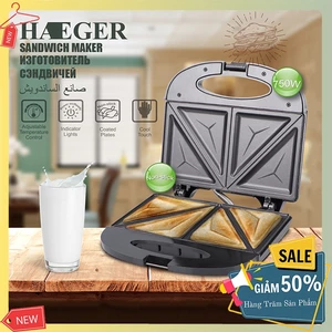 Máy nướng bánh HAEGER RAF 750W làm nóng đều 2 mặt khuôn