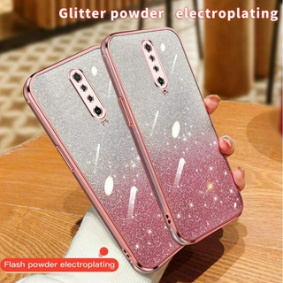 Xiaomi Redmi k30 5G Racing pocox2 k30 k30i Màu gradient lấp lánh bột mạ điện trong suốt mềm cho vỏ điện thoại chống rơi