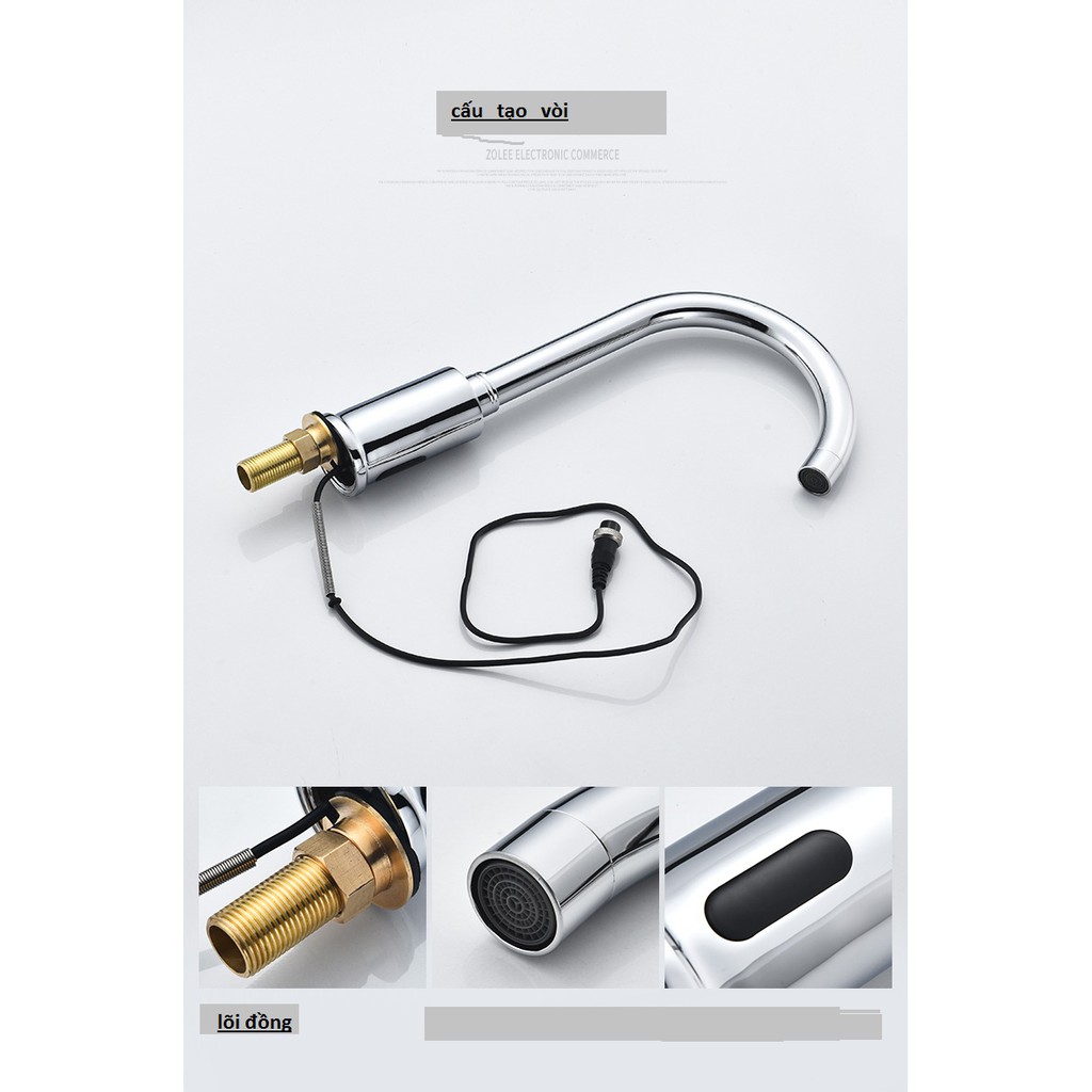 Vòi cảm ứng Smart tự động hồng ngoại sang trọng cho gia đình-khách sạn-nhà hàng-bệnh viện-của tongkhokitoza.com