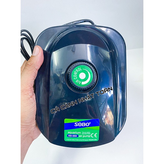 MÁY SỦI OXY CHO BỂ CÁ 4 VÒI SOBO SB 988 12W TỐI ĐA 20 HỒ