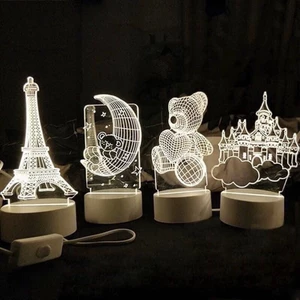 Đèn ngủ 3D trang trí 3 mức sáng