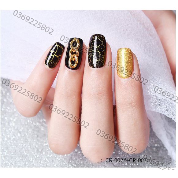 Sơn gel As Sơn NỨT CR tạo hiệu ứng nứt trên mặt móng