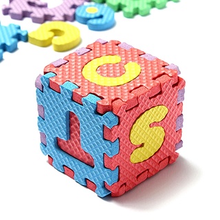 Set 36 miếng xốp EVA lắp ráp họa tiết số và chữ cái