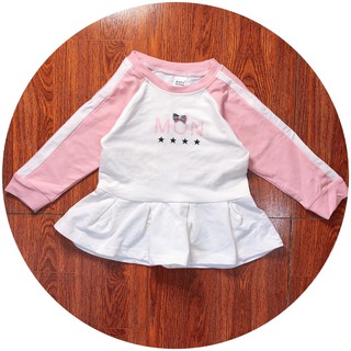 áo dài tay dáng babydoll bé gái
