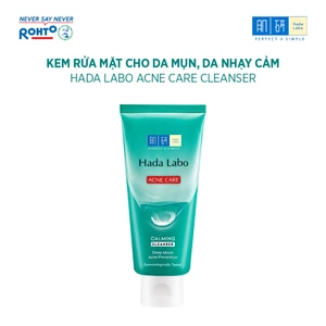 Sữa rửa mặt Hada Labo cho da dầu mụn, da nhạy cảm Hada Labo Acne Care Calming Cleanser 80g