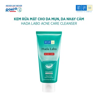 Sữa rửa mặt Hada Labo cho da dầu mụn, da nhạy cảm Hada Labo Acne Care Calming Cleanser 80g