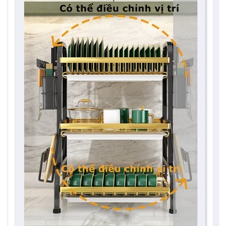 Gslife 55Cm 2/3 Tầng Kệ Bếp Đa Năng-Kệ Chén Bát Thông Minh Tiện Lợi Kèm Khay Đựng Mô Hình Mới Nhất