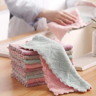 [COMBO 5 CHIẾC] KHĂN LAU TAY NHÀ BẾP ĐA NĂNG VIỀN ZICZAC SỢI SIÊU THẤM  (ducphong)
