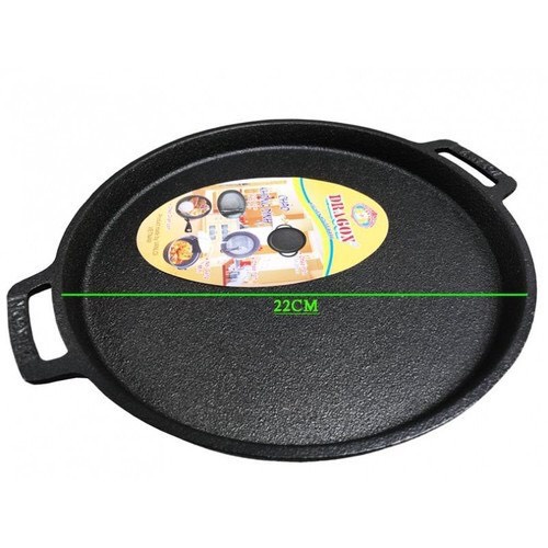 Chảo gang tròn có 2 quai Vạn Lợi chống dính ,đổ bánh xèo , bò bít tết ,bò né tiện dụng đa năng