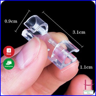 Bộ 20 kẹp cố định dây điện, dây cáp sạc dán tường thông minh tiện lợi { H }