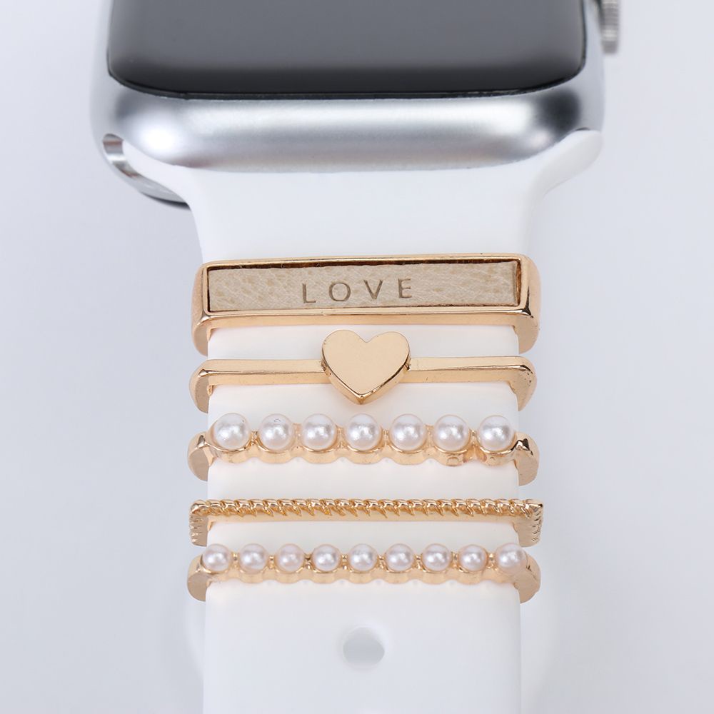 Trang Trí Cho Apple watch band Series 10 46MM ultra 8 7 6 5 4 3 2 1 Trang Trí Quyến Rũ Trang Sức Kim Cương i-watch Galaxy watch 4 3 49mm Vòng Tay Dây Silicon Phụ Kiện