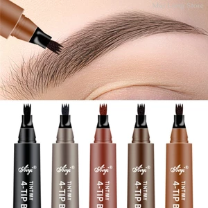 Bút kẻ lông mày 3d dạng lỏng chống thấm nước/chống mồ hôi siêu lì màu sắc tùy chọn