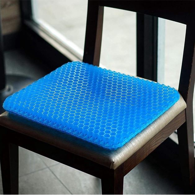 Ảnh Đệm Ngồi 3D Silicone 2 Lớp 1kg Tổ Ong Lót Ghế Thoáng Khí Chống Đau Mỏi Lưng Kèm Túi Đựng Bọc Ngoài Chính Hãng Amalife 2