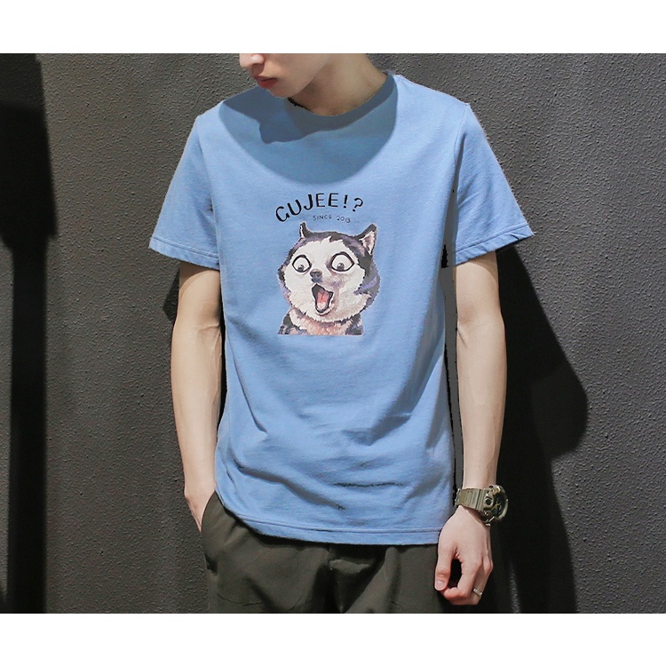 Áo Thun Unisex HappyFamily Form Rộng In Họa Tiết Chú Mèo Đáng Yêu Gujee ? Chất Cotton 100 Cao Cấp