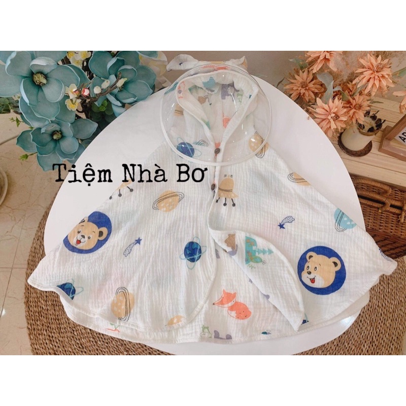 [Hàng 2 lớp ]Áo choàng chống nắng cho bé, Áo choàng trẻ em cho cả bé trai và bé gái từ 0-5 tuổi TNB
