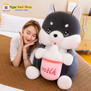 THÚ BÔNG CHÓ ÔM BÌNH SỮA KHỔNG LỒ ÔM NGỦ CAO CẤP