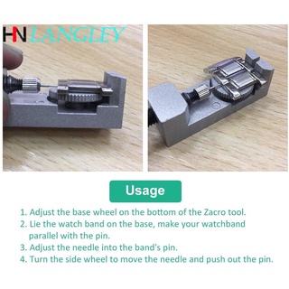 Bộ Dụng Cụ Tháo Mắt Dây Đồng Hồ Bằng Thép Không Gỉ Với 3 Chốt Lò Xo Thay Thế