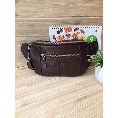Women's Elegant Genuine Leather Belt Bag – Multi-Pocket – 3
