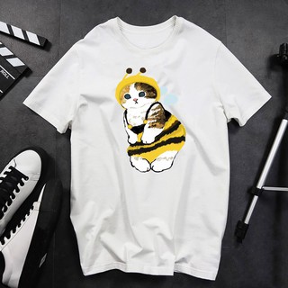 Áo thun unisex chibi mèo ULZZANG dễ thương form rộng vải dày mịn mát A02
