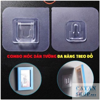 Bộ 2 miếng dán đa năng, Combo móc dán các loại kệ, khung ảnh, Miếng dán tường treo vật dụng siêu tiện lợi-GD494-MDanMC