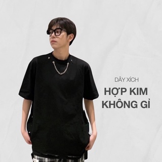 Áo thun phối xích [ovetee] minimal streetwear Hàn