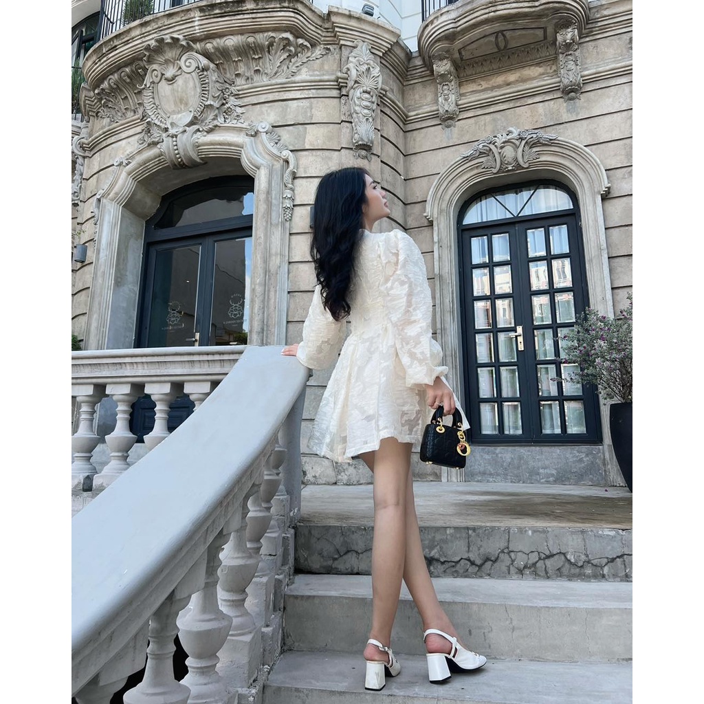 ĐẦM VÂN HOA CỔ TRỤ ⚡HỎA TỐC⚡ MEOINDAHOUSE
