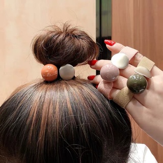 Dây cột tóc phối hạt tròn nhiều màu tùy chọn thời trang