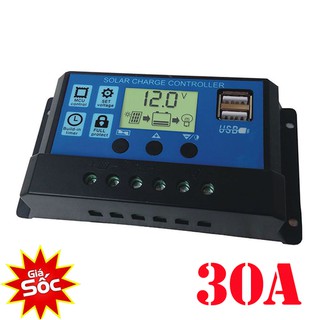 Ảnh 3 – sạc pin năng lượng mặt trời - 30a bộ điều khiển sạc năng lượng mặt trời 12 24V tự nhận bình