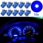 YRBWD 10 Bóng Đèn Nội Thất Ô Tô Màu Xanh T5 B8.5D Dash Gauge Auto