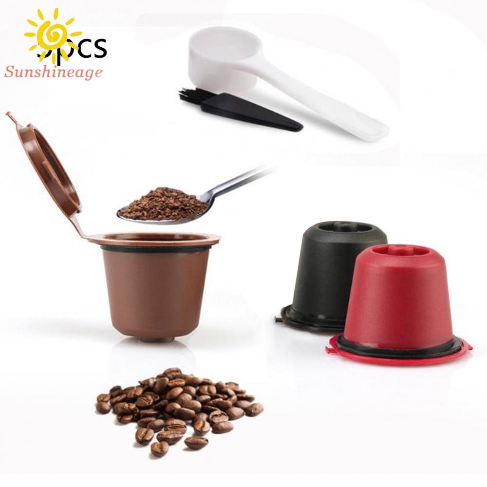 5pack Reusable Compatible Capsule For Nespresso Coffee Machine ...